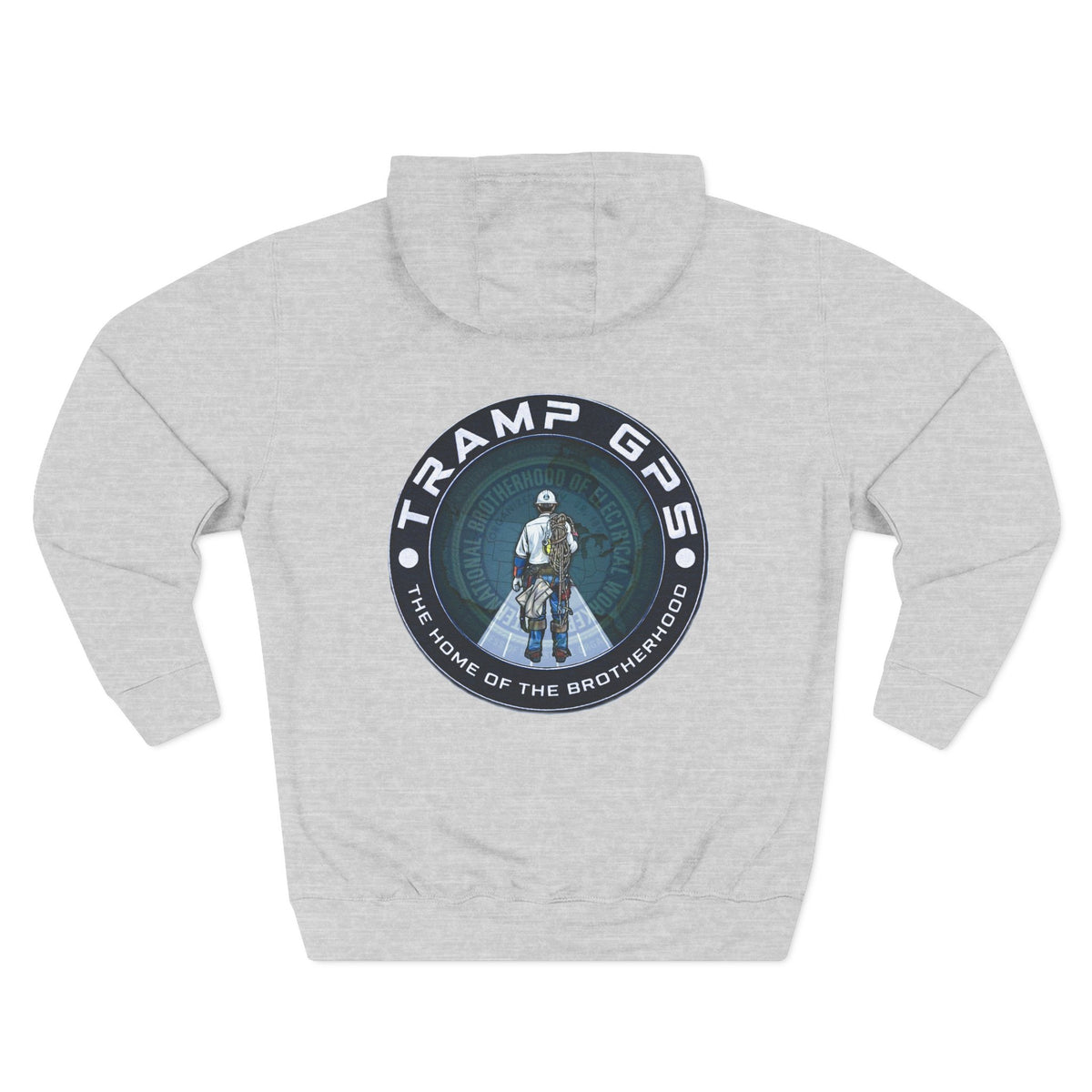 Tramp GPS Hoodie — 'The Home of the Brotherhood' Travel & Adventure Pullover