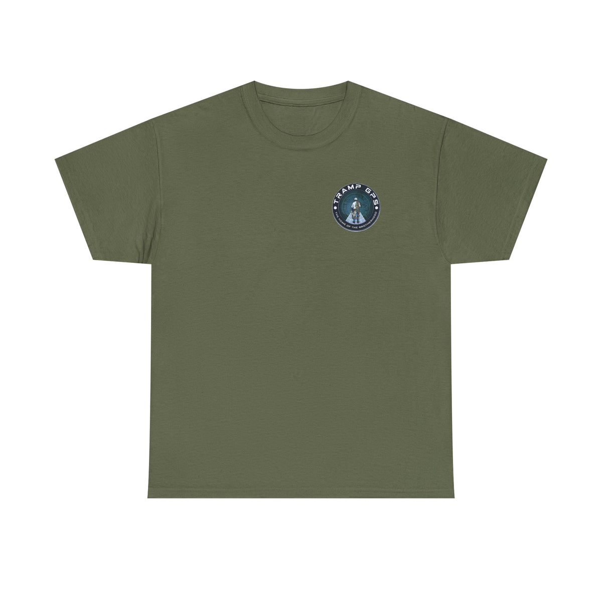 Tramp GPS Graphic Tee — World Map Adventure Travel T-Shirt