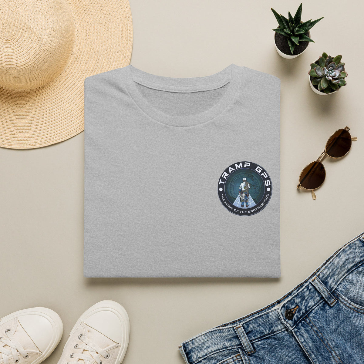 Tramp GPS Distressed Logo T-Shirt — Vintage Political Campaign Tee