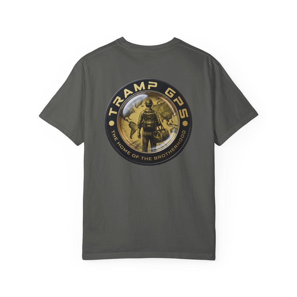 T-Shirt — Tramp GPS 'Home of the Brotherhood' Chest & Back Graphic