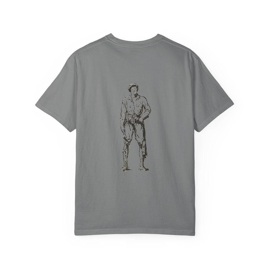 Tramp GPS Retro Patch T‑Shirt — Vintage Adventure Graphic Tee