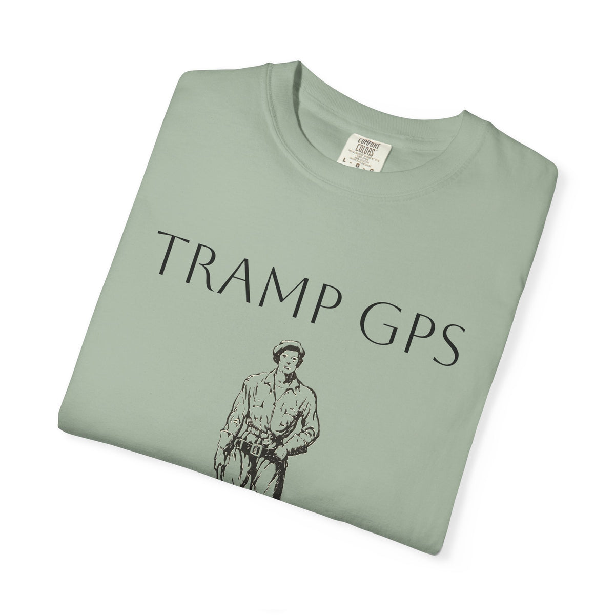 Tramp GPS Vintage Explorer T‑Shirt — "Tramp GPS: Home of the Broken Brigade"