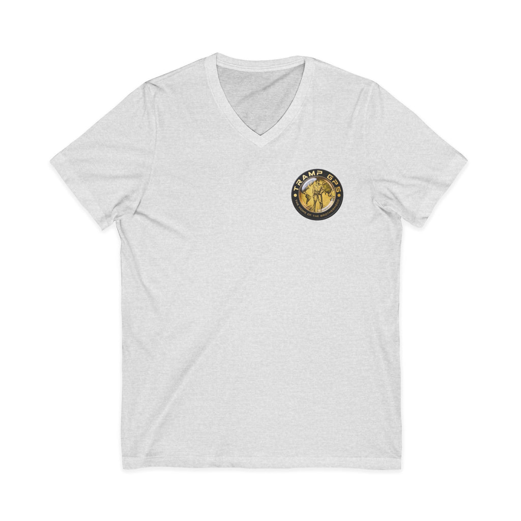 Funny Construction Worker Cartoon V-Neck T-Shirt