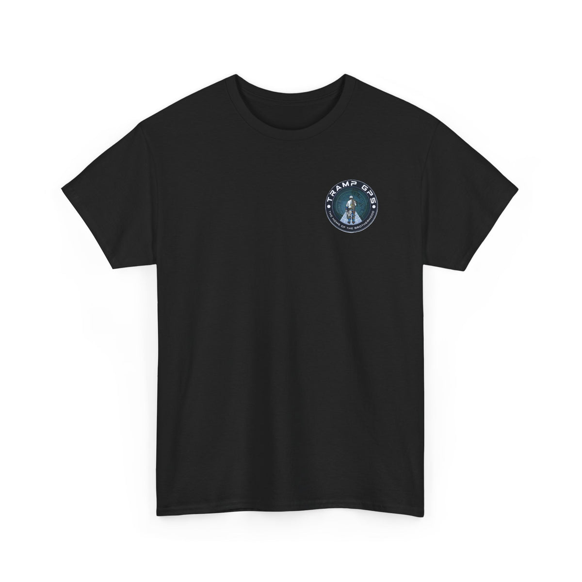 Tramp GPS Graphic Tee — World Map Adventure Travel T-Shirt