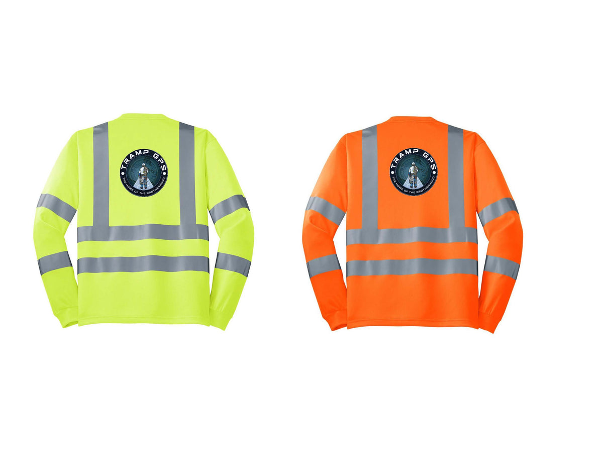 High-Visibility ANSI Class 3 Reflective Long Sleeve T-Shirt — Tramp GTS Safety Logo