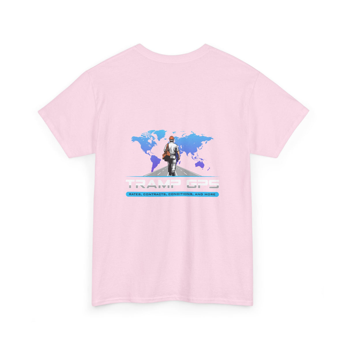 Tramp GPS Graphic Tee — World Map Adventure Travel T-Shirt