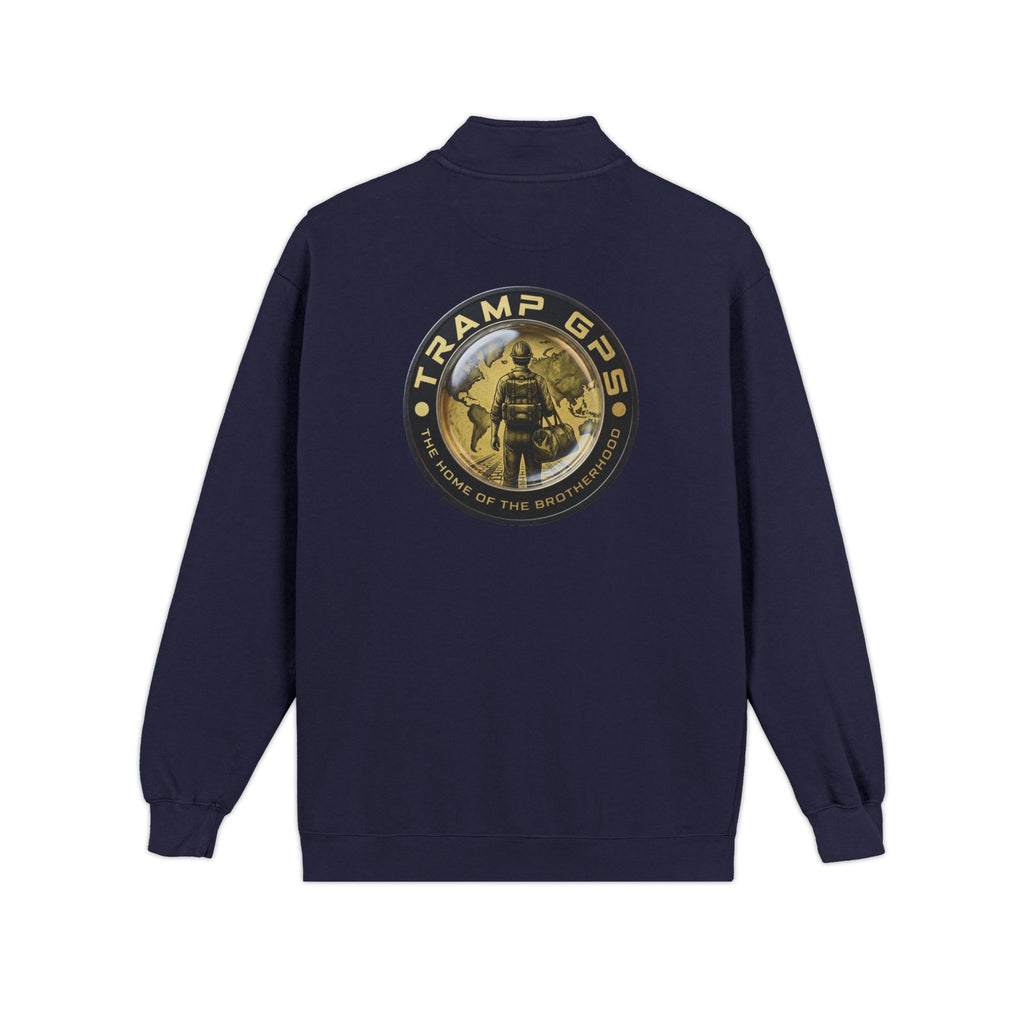 Tramp GPS Quarter-Zip Sweatshirt — Outdoor Explorer Graphic Pullover