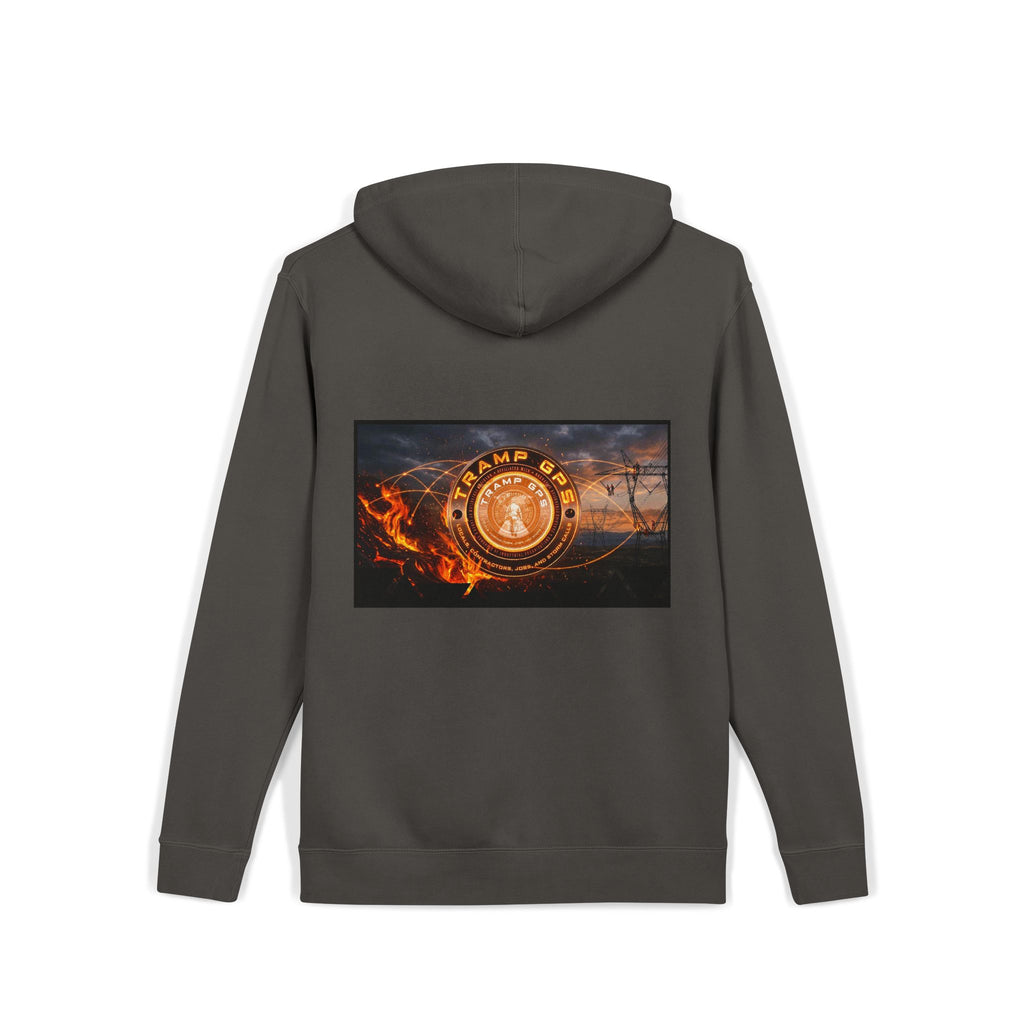 Pigment-Dyed Hoodie — 'Camp Odin' Viking Fire Logo Chest & Back Print