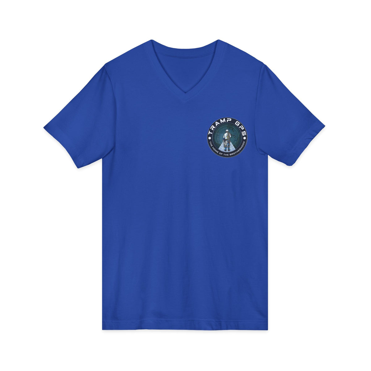 Traveler Graphic V-Neck Tee — Adventure World Map Back Print