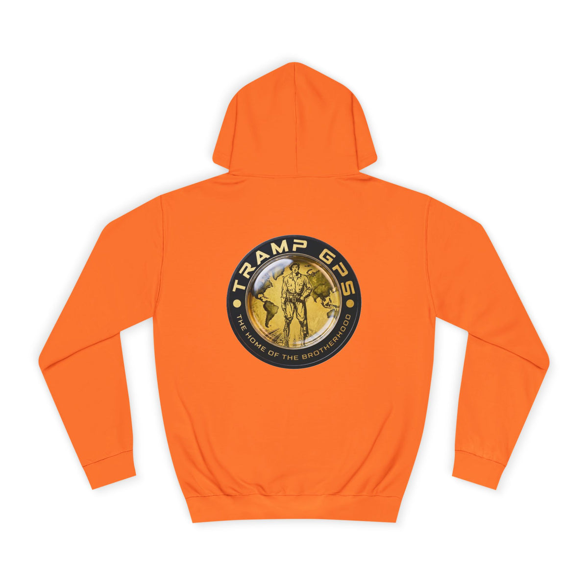 Tramp GPS Hoodie — Vintage Compass Logo Outdoor Adventure Pullover