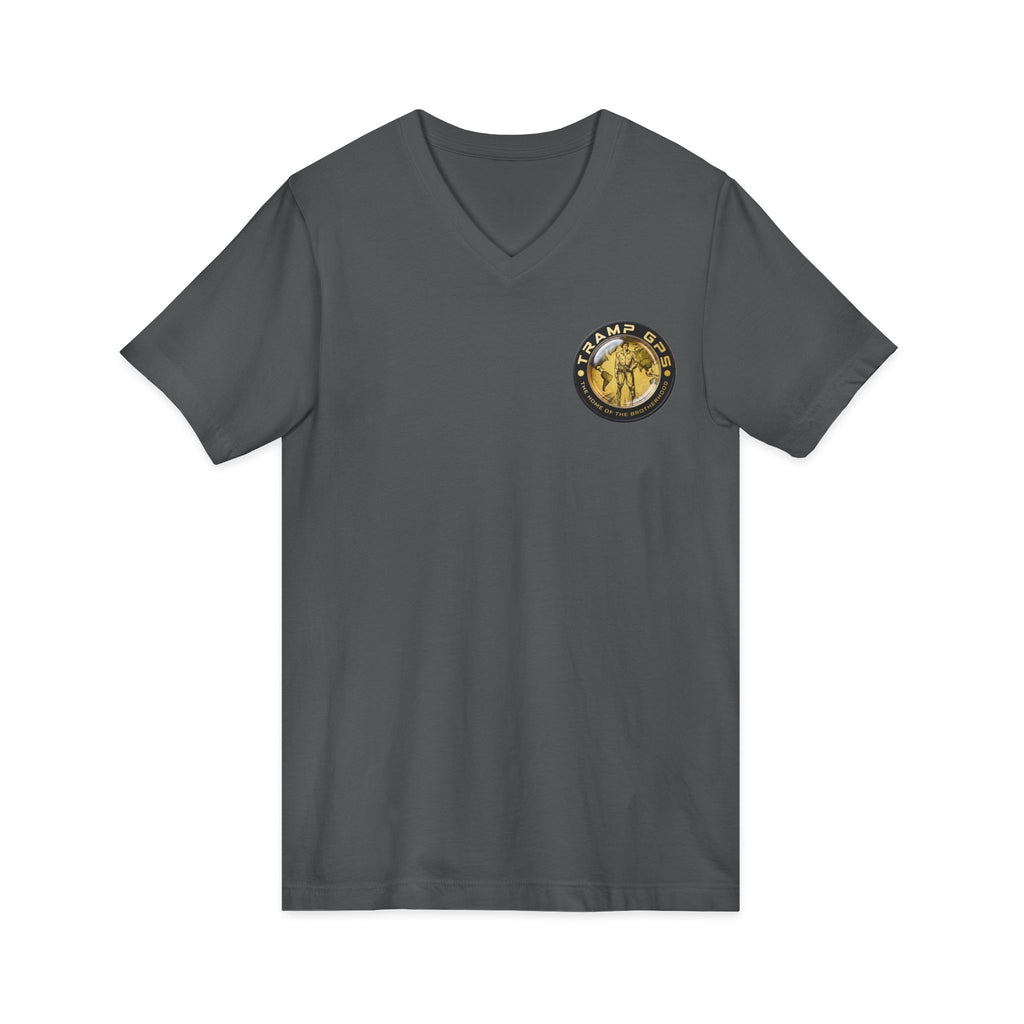 Funny Construction Worker Cartoon V-Neck T-Shirt