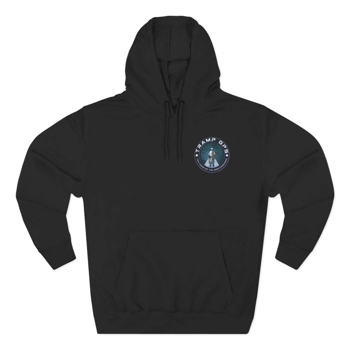 Tramp GPS Hoodie — 'The Home of the Brotherhood' Travel & Adventure Pullover