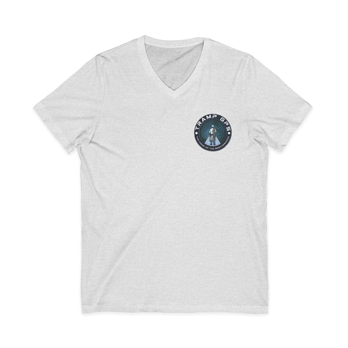 Traveler Graphic V-Neck Tee — Adventure World Map Back Print