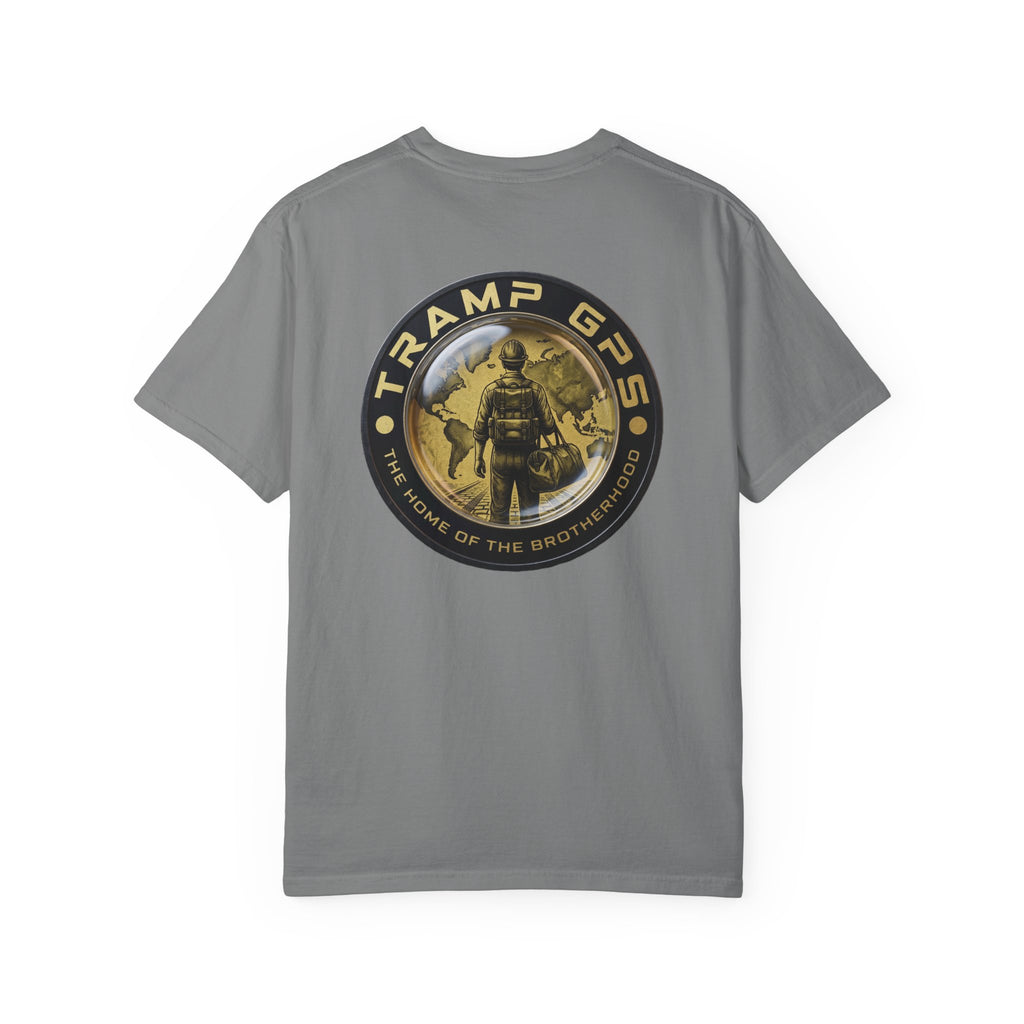 T-Shirt — Tramp GPS 'Home of the Brotherhood' Chest & Back Graphic