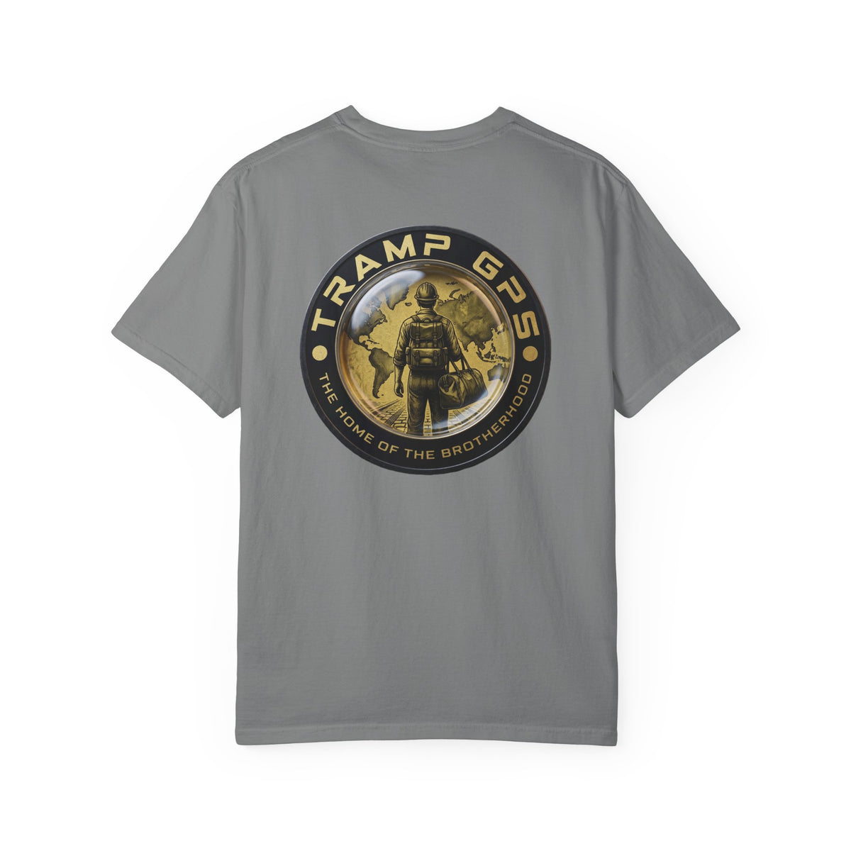 T-Shirt — Tramp GPS 'Home of the Brotherhood' Chest & Back Graphic
