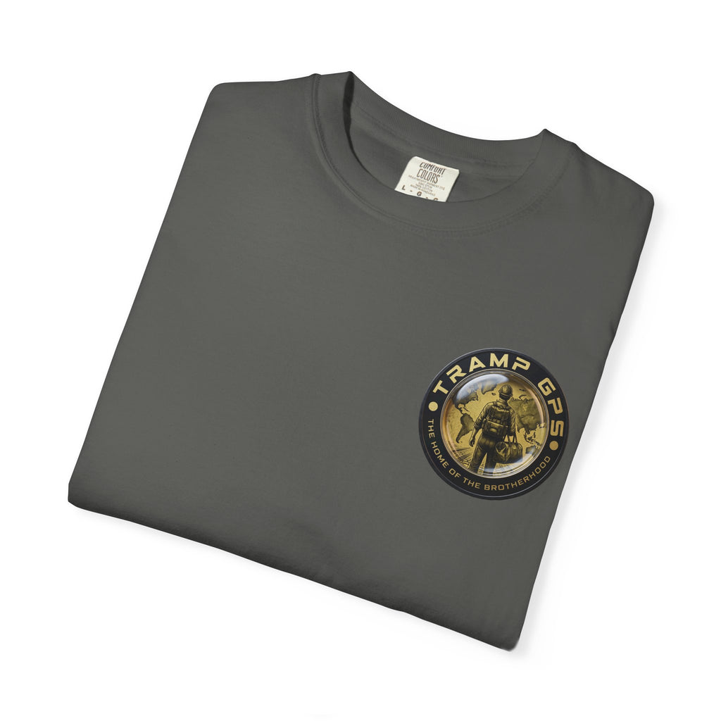 T-Shirt — Tramp GPS 'Home of the Brotherhood' Chest & Back Graphic