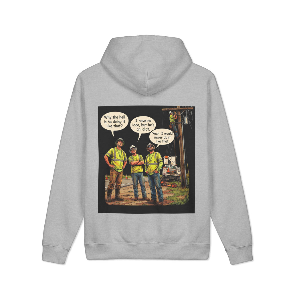 Hoodie – Funny Construction Worker Cartoon Graphic