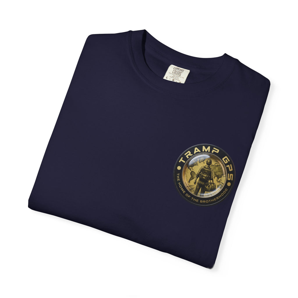 T-Shirt — Tramp GPS 'Home of the Brotherhood' Chest & Back Graphic