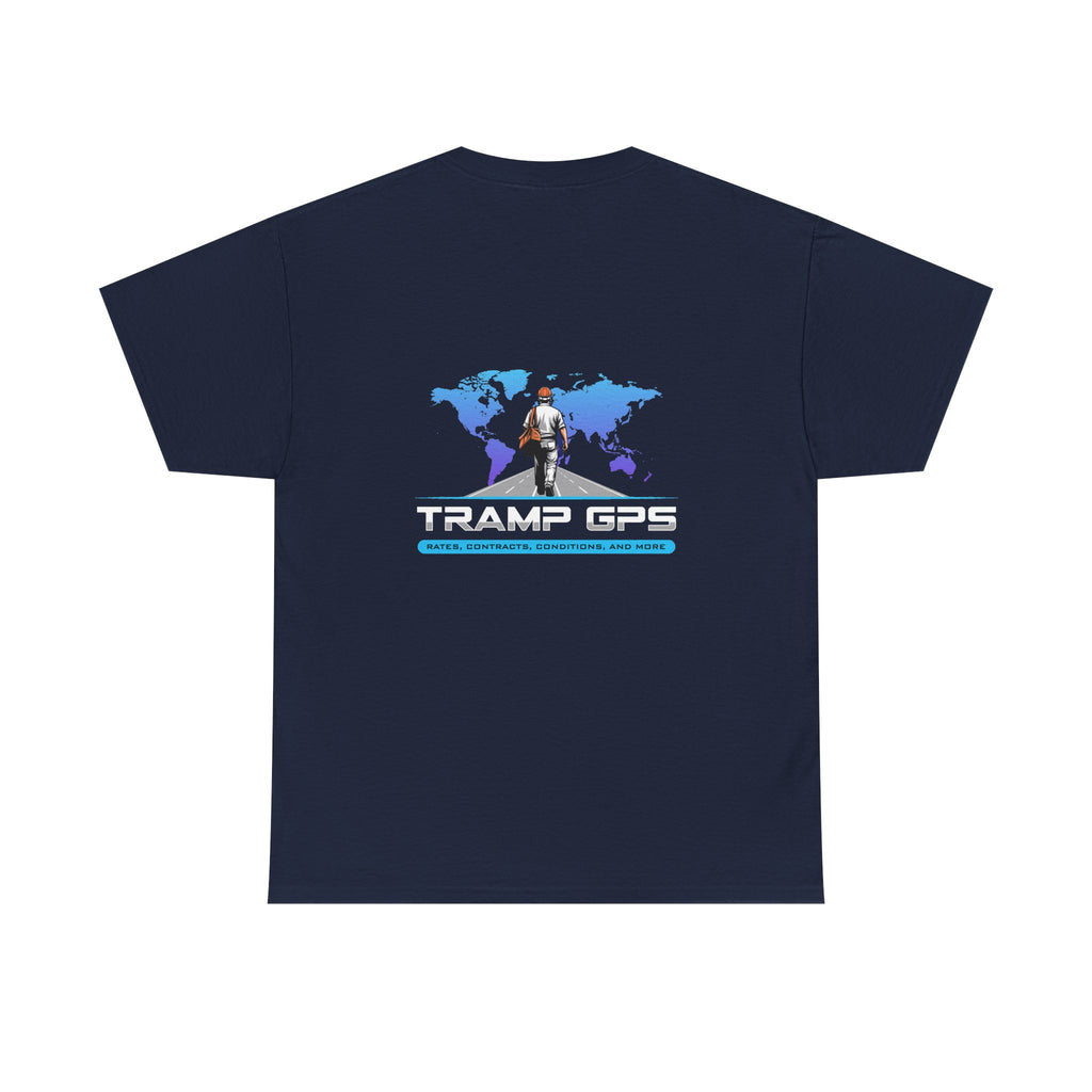Tramp GPS Graphic Tee — World Map Adventure Travel T-Shirt