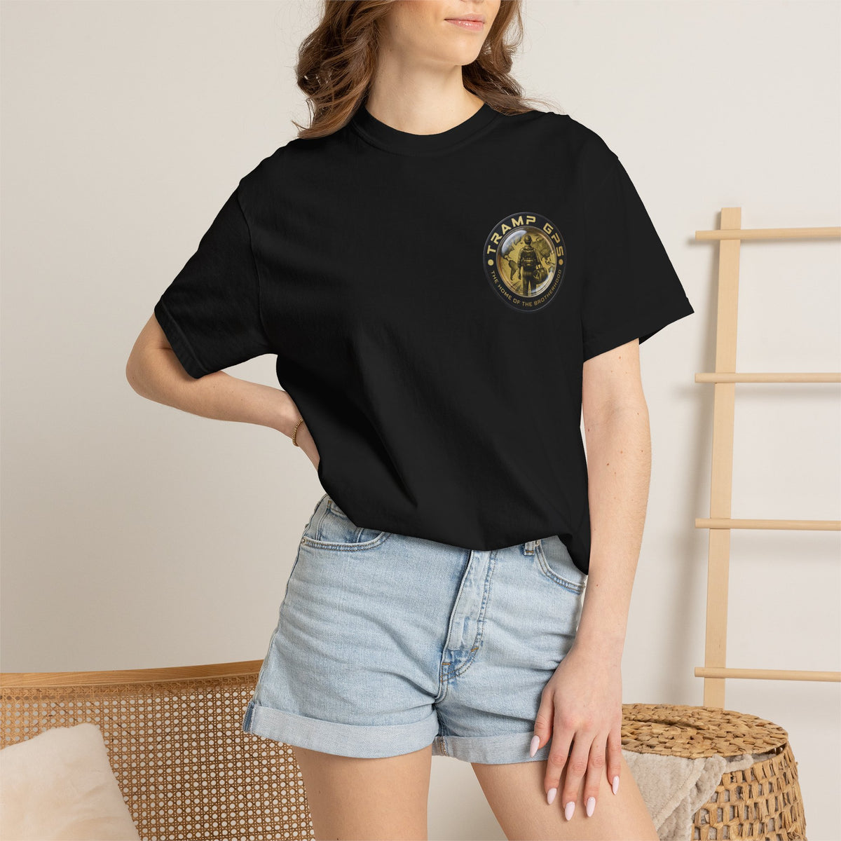 T-Shirt — Tramp GPS 'Home of the Brotherhood' Chest & Back Graphic