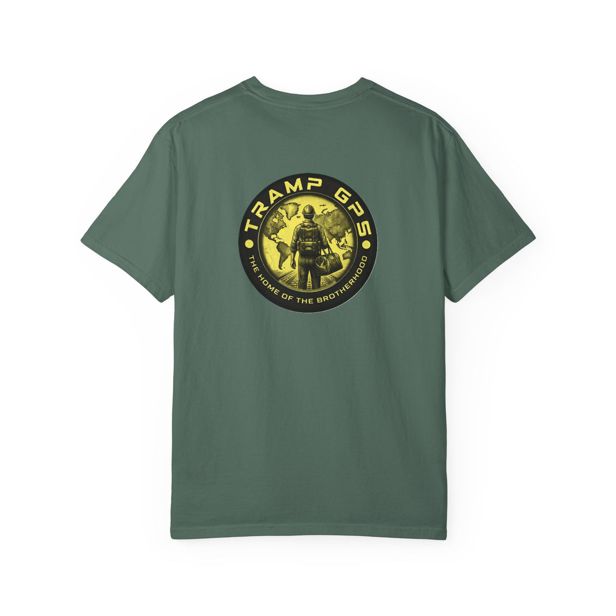 Tramp GPS Vintage Explorer T‑Shirt — "Tramp GPS: Home of the Broken Brigade"