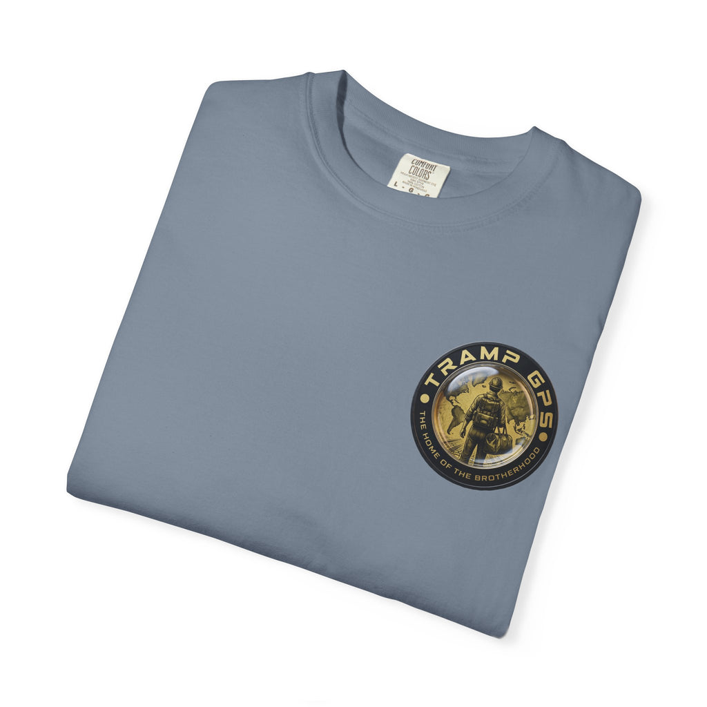 T-Shirt — Tramp GPS 'Home of the Brotherhood' Chest & Back Graphic