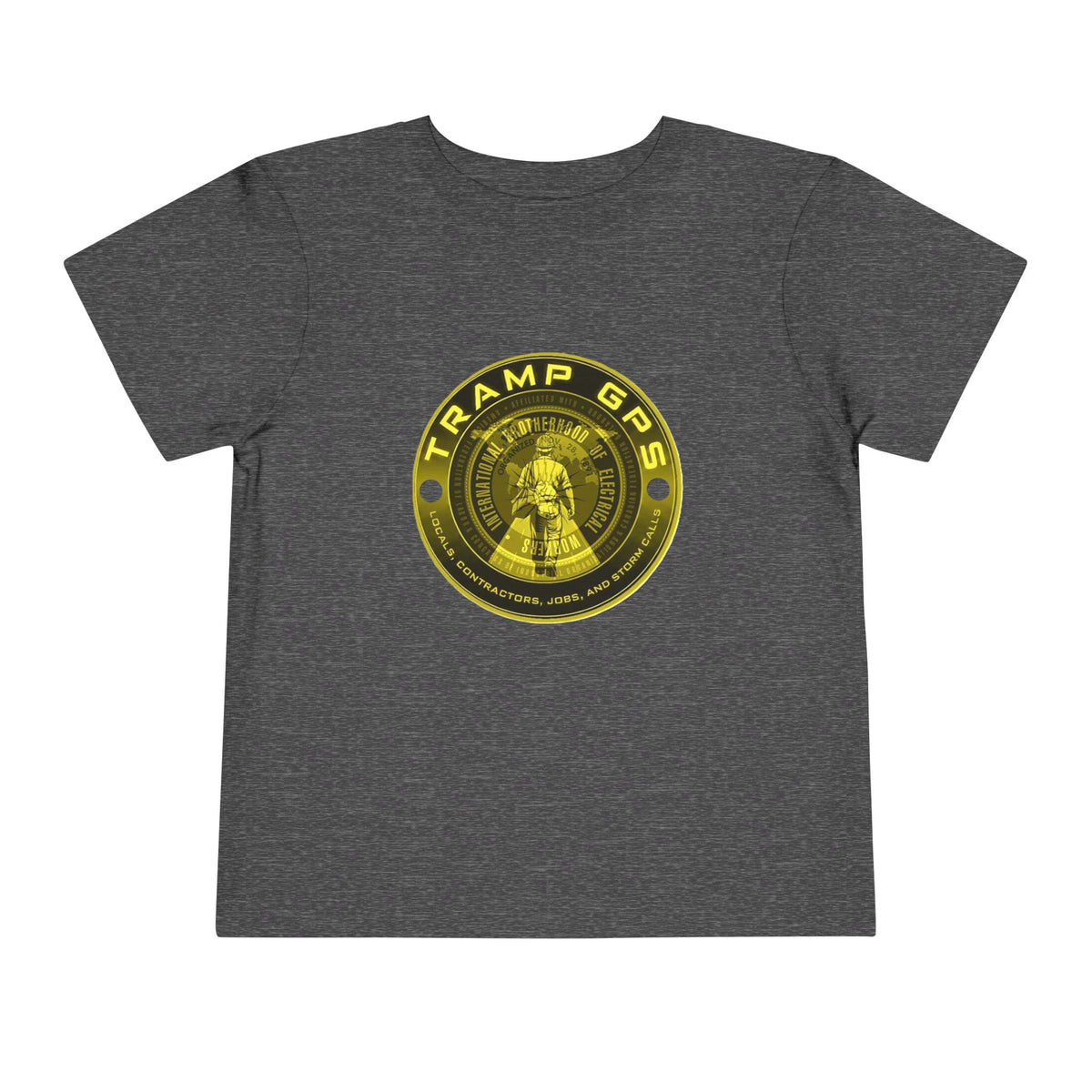Toddler Tee — "Tramp GPS" Gold Coin Graphic Kids Shirt