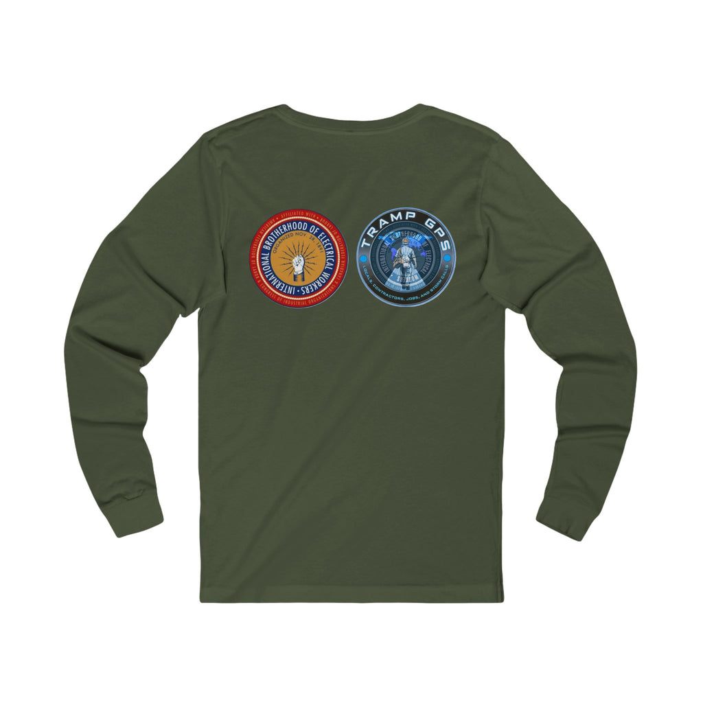Fire in the Wire Long Sleeve Tee — Astronaut & Mission Patch Graphic