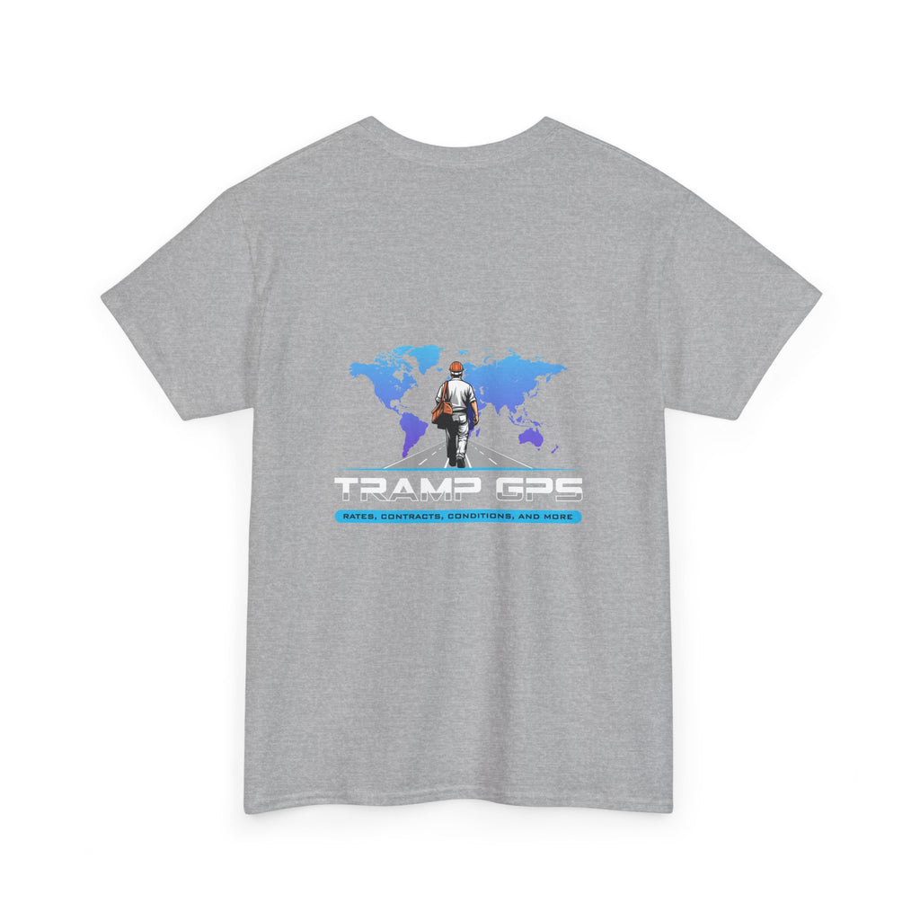 Tramp GPS Graphic Tee — World Map Adventure Travel T-Shirt