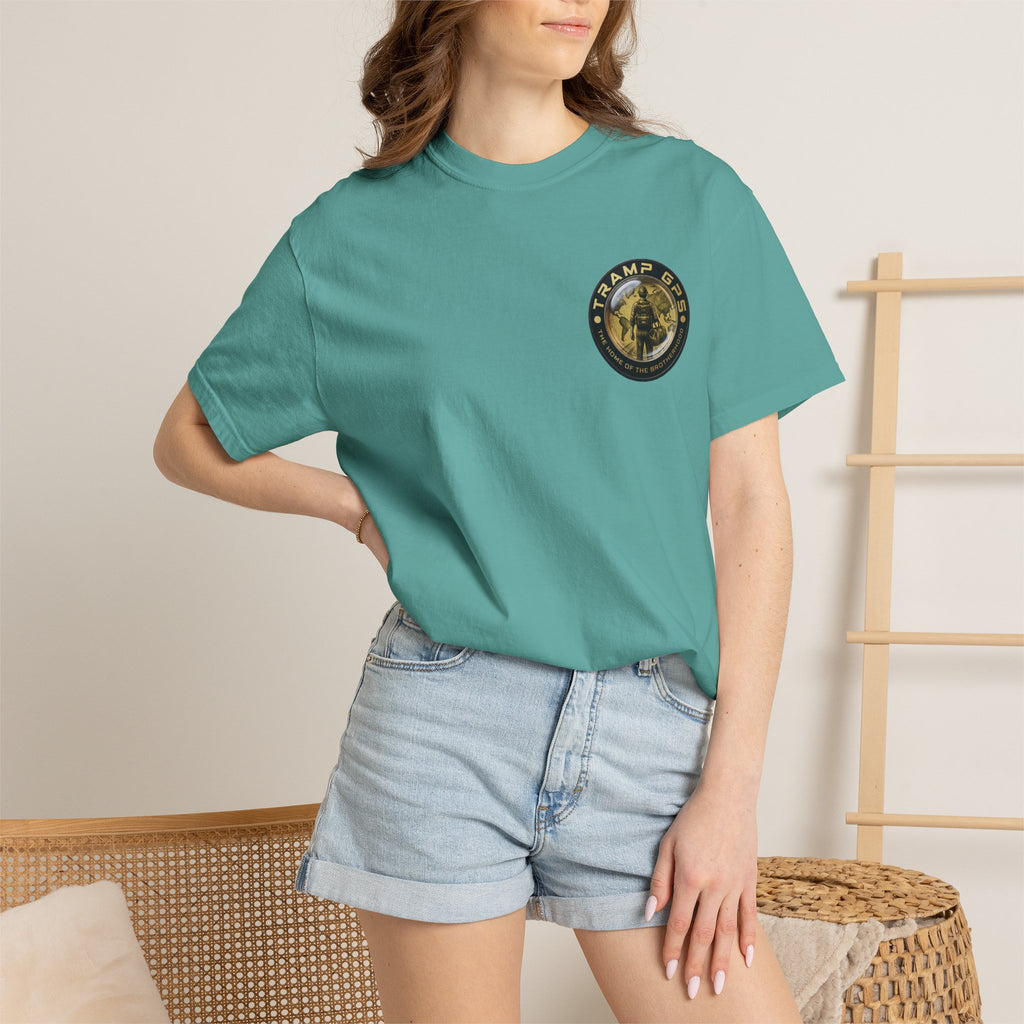 T-Shirt — Tramp GPS 'Home of the Brotherhood' Chest & Back Graphic
