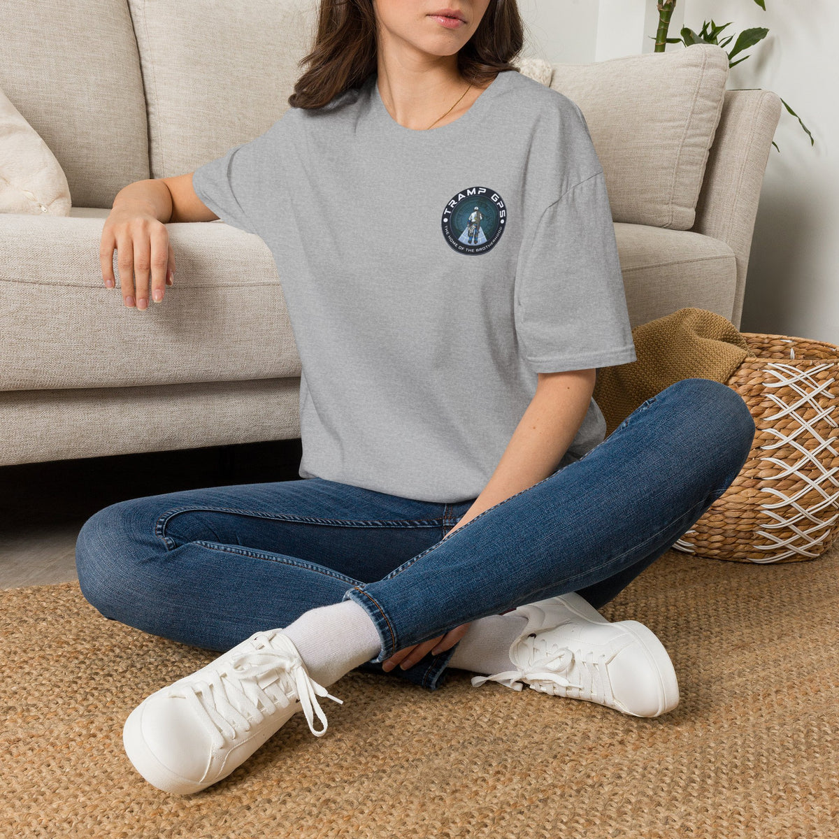 Tramp GPS Distressed Logo T-Shirt — Vintage Political Campaign Tee