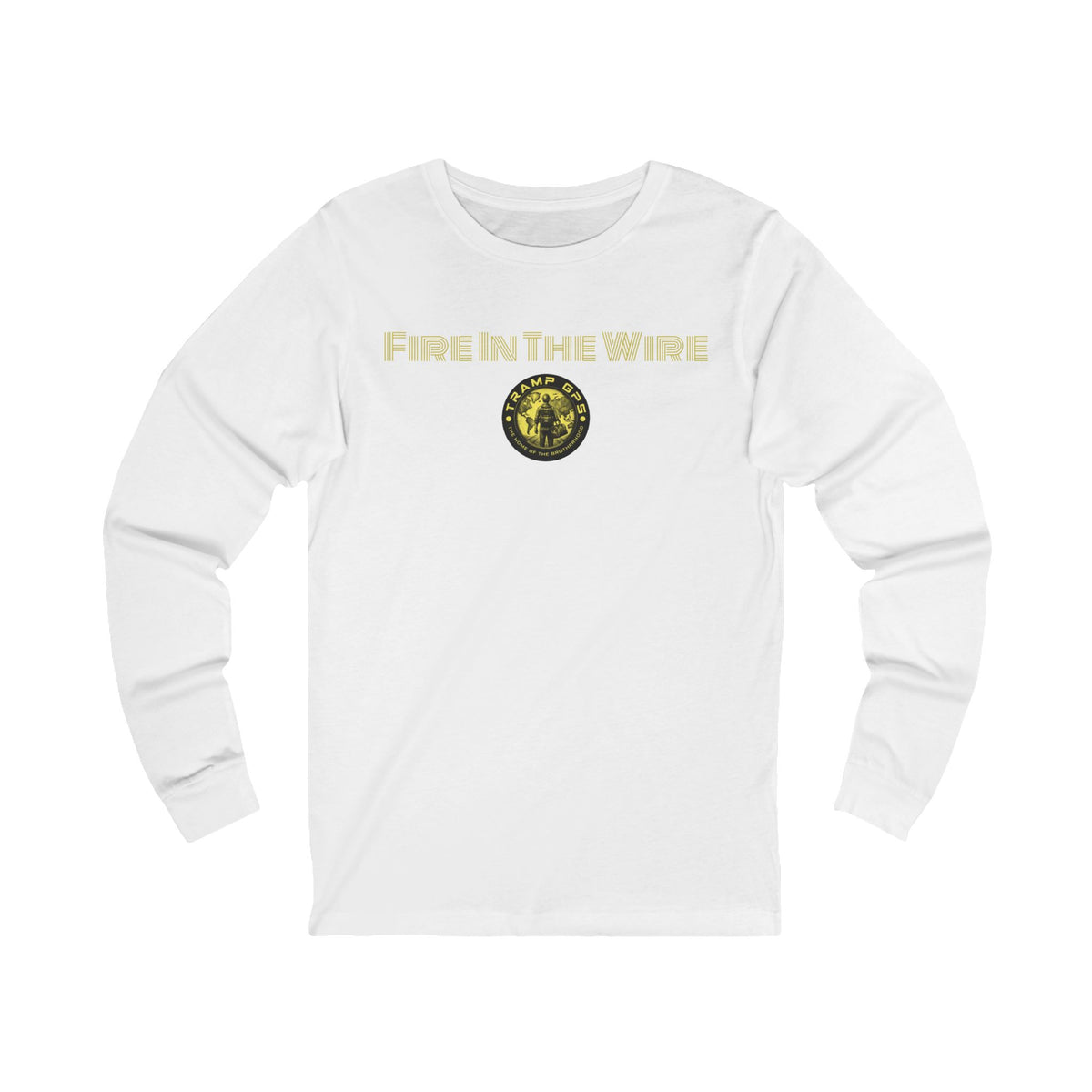Fire in the Wire Long Sleeve Tee — Astronaut & Mission Patch Graphic