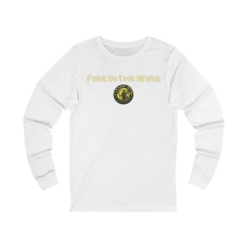 Fire in the Wire Long Sleeve Tee — Astronaut & Mission Patch Graphic