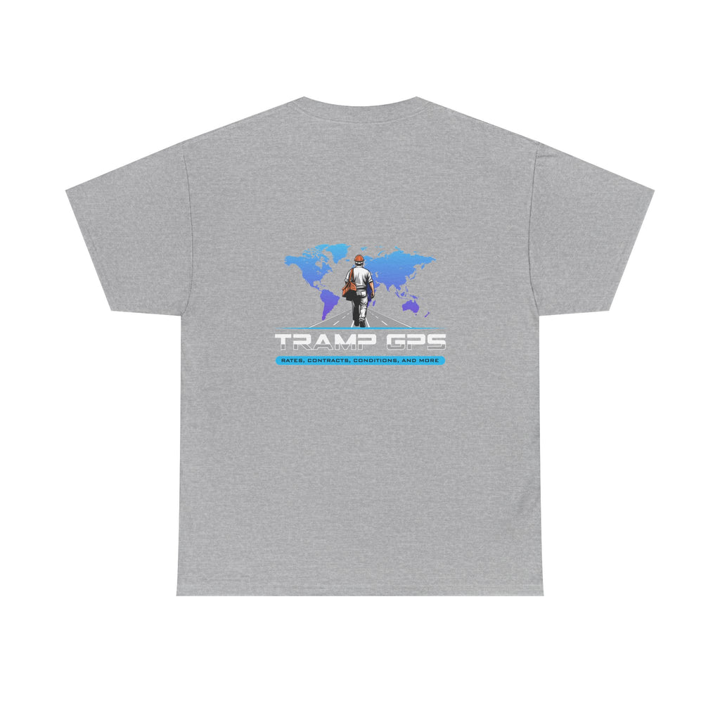 Tramp GPS Graphic Tee — World Map Adventure Travel T-Shirt