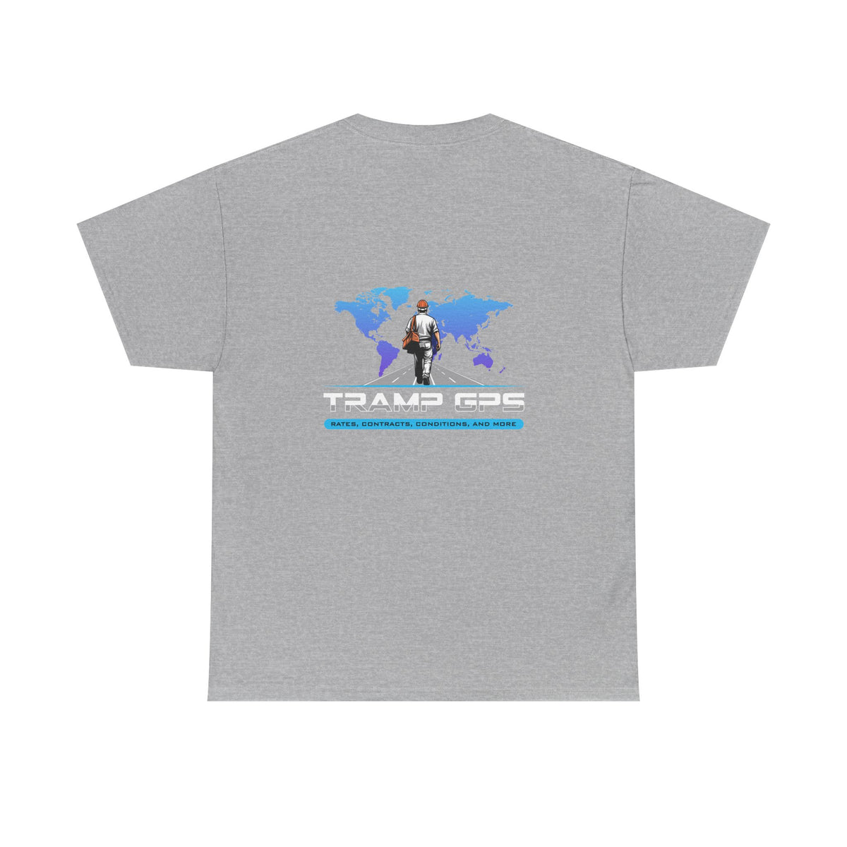 Tramp GPS Graphic Tee — World Map Adventure Travel T-Shirt
