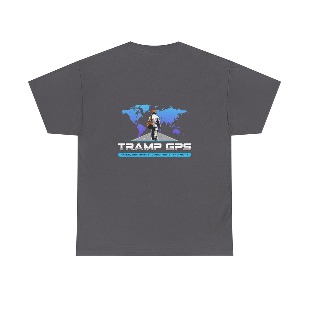 Tramp GPS Graphic Tee — World Map Adventure Travel T-Shirt