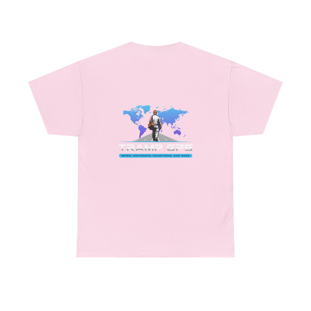 Tramp GPS Graphic Tee — World Map Adventure Travel T-Shirt