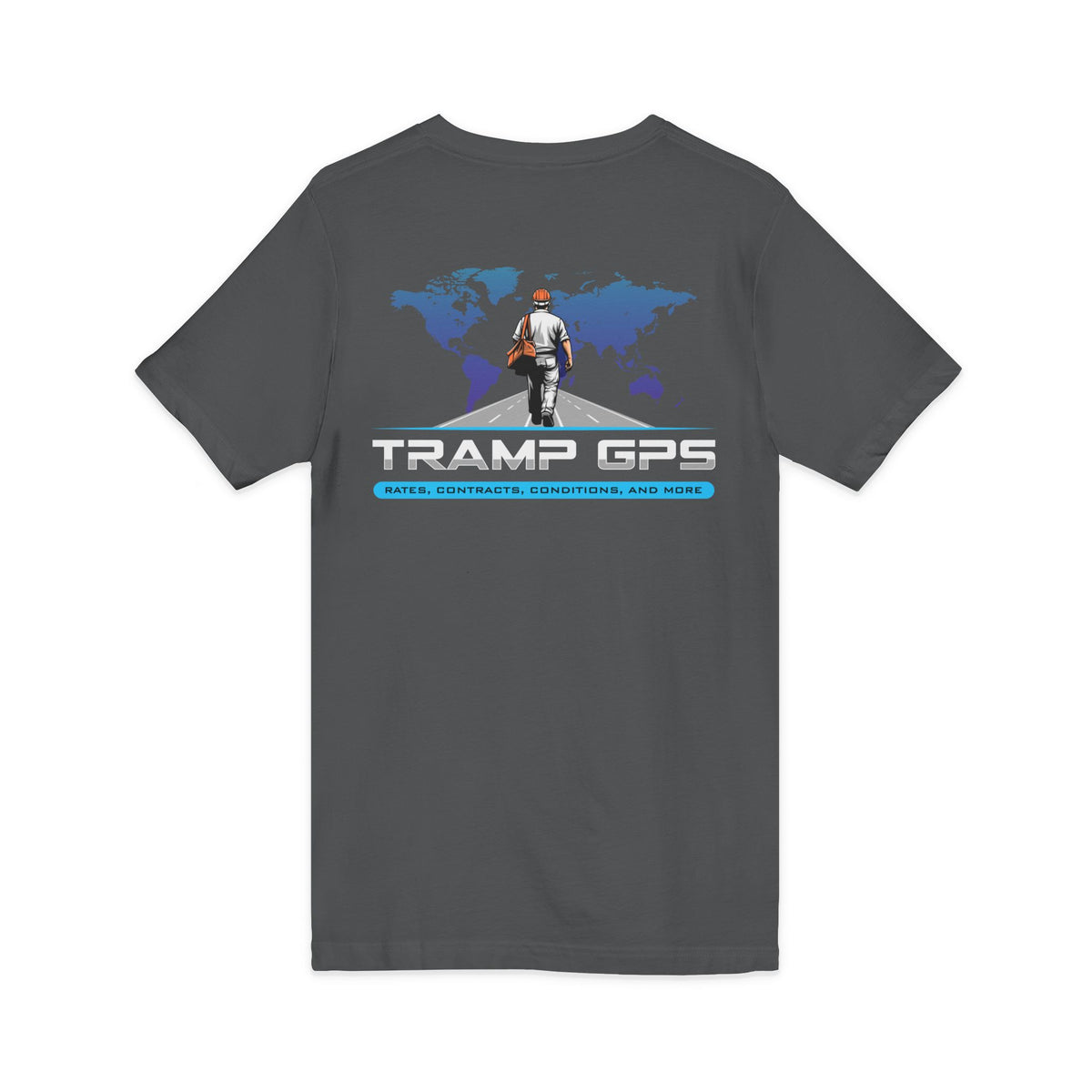 Traveler Graphic V-Neck Tee — Adventure World Map Back Print