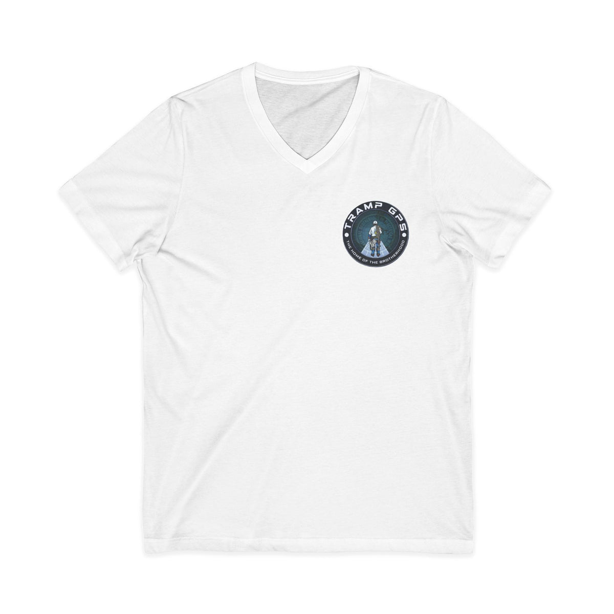 Traveler Graphic V-Neck Tee — Adventure World Map Back Print