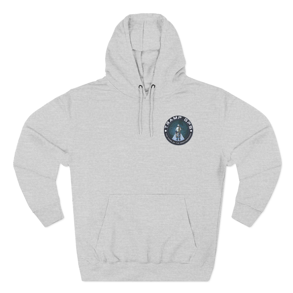 Tramp GPS Hoodie — 'The Home of the Brotherhood' Travel & Adventure Pullover
