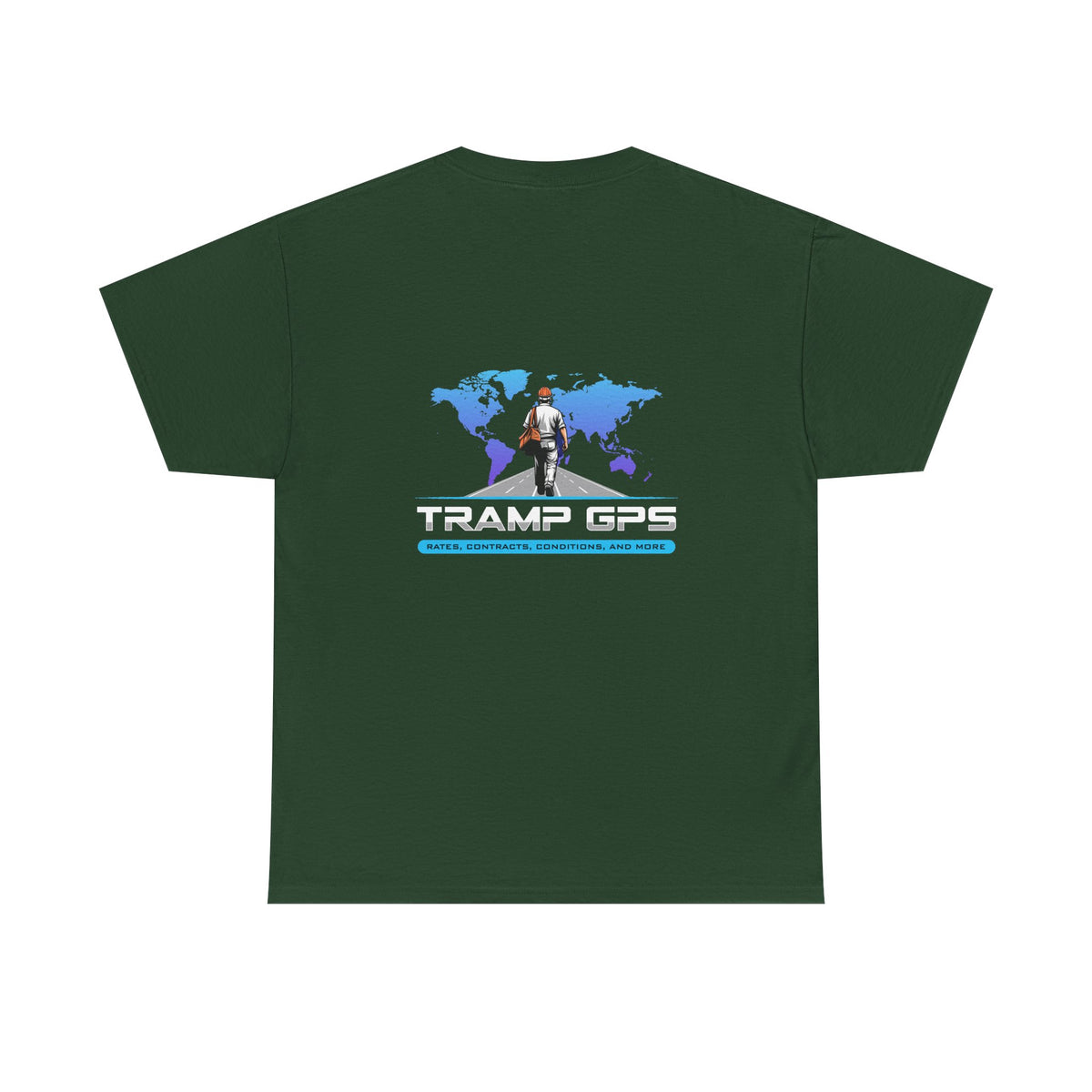 Tramp GPS Graphic Tee — World Map Adventure Travel T-Shirt