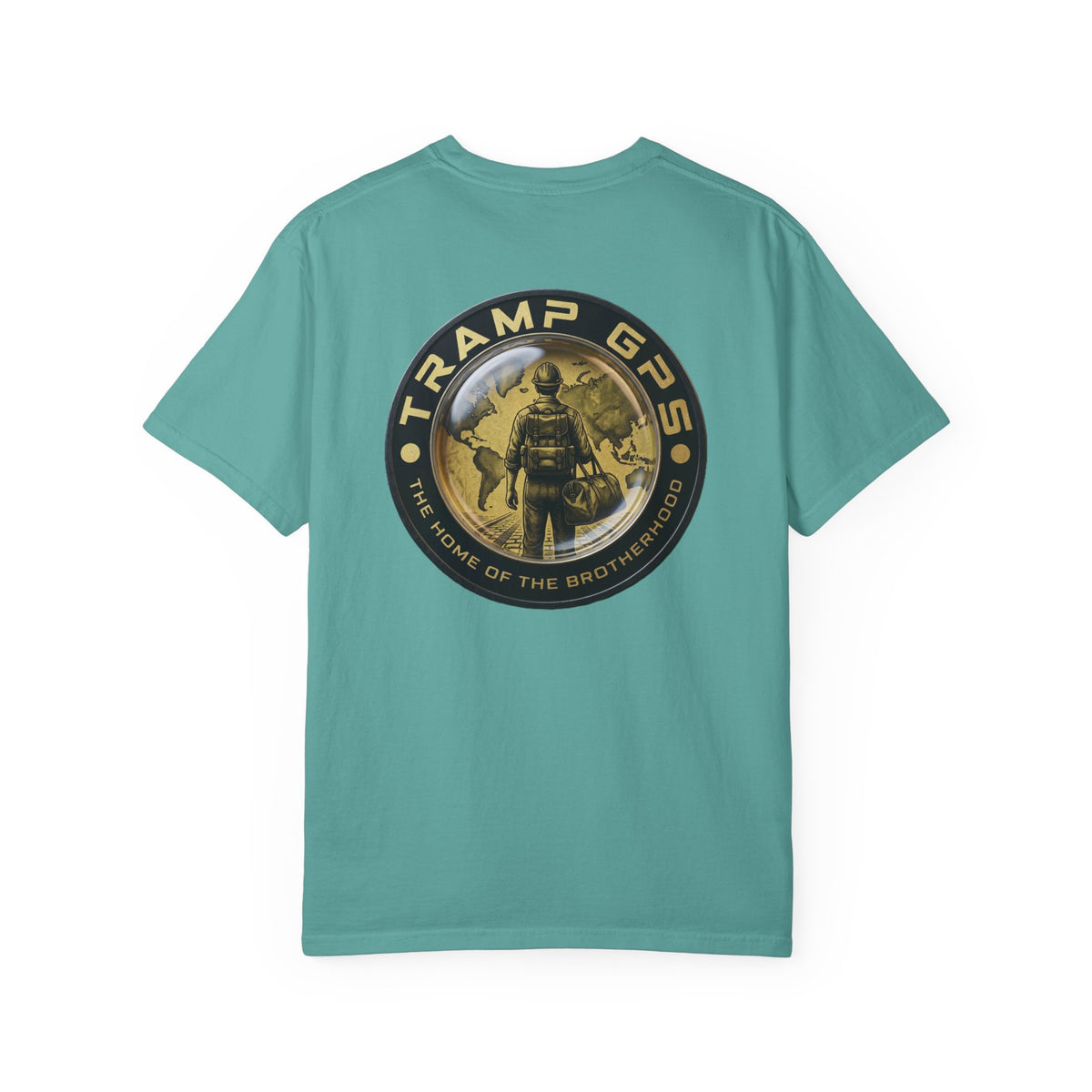 T-Shirt — Tramp GPS 'Home of the Brotherhood' Chest & Back Graphic