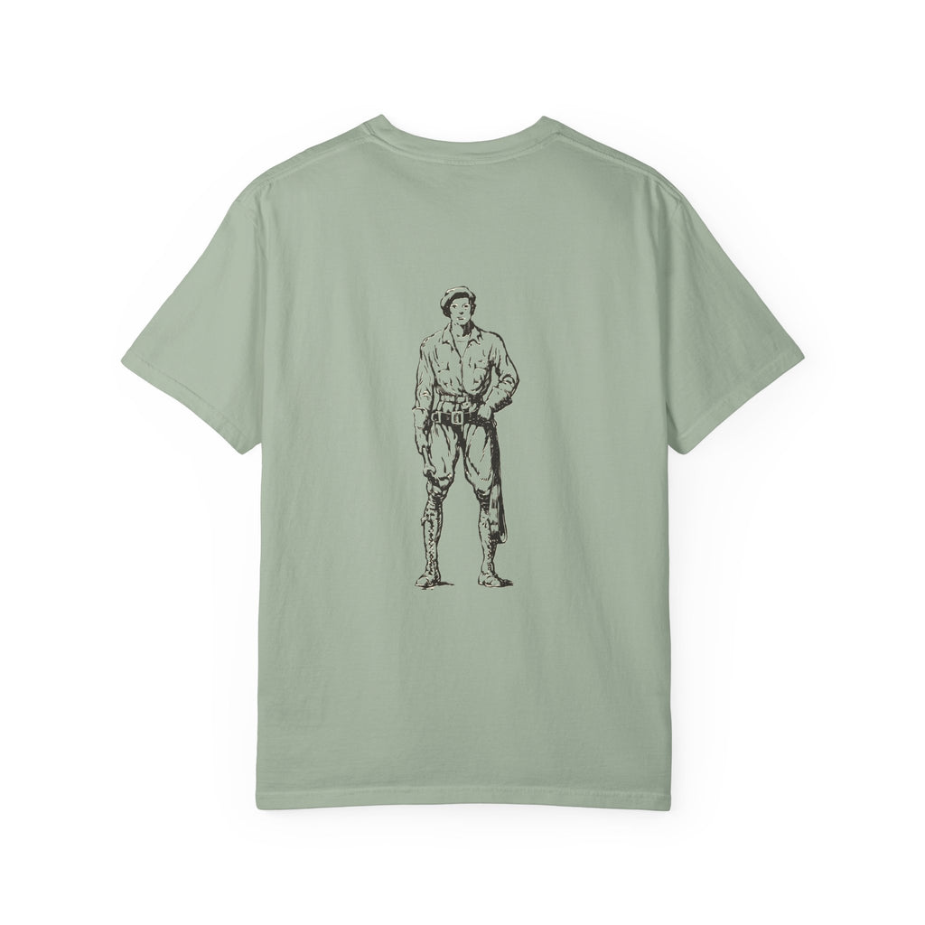 Tramp GPS Retro Patch T‑Shirt — Vintage Adventure Graphic Tee