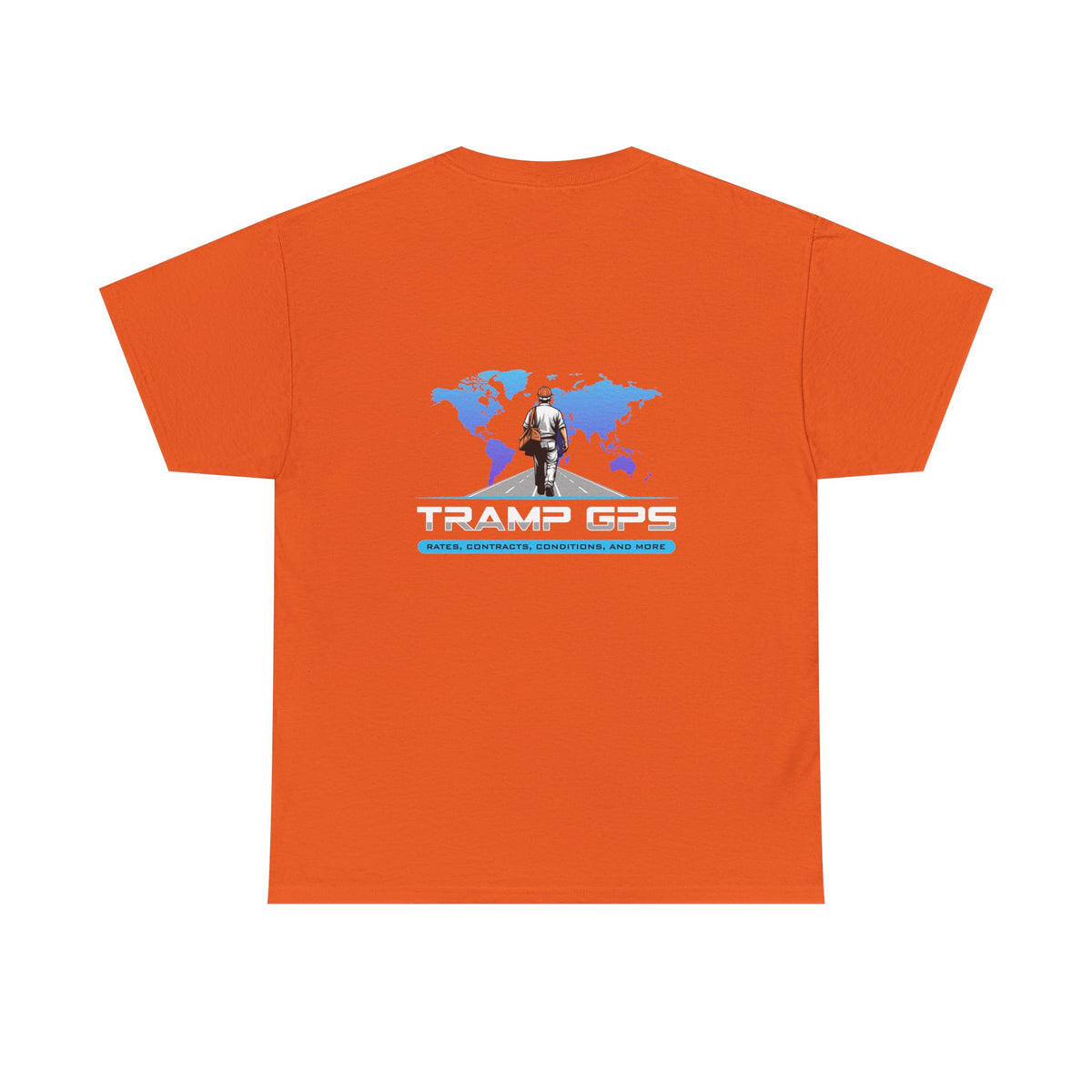 Tramp GPS Graphic Tee — World Map Adventure Travel T-Shirt