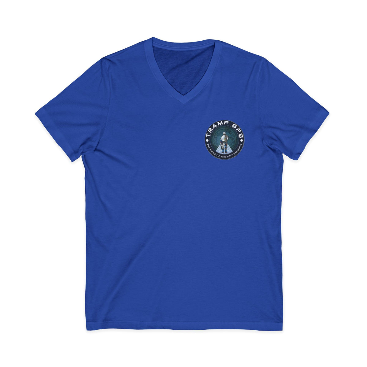 Traveler Graphic V-Neck Tee — Adventure World Map Back Print