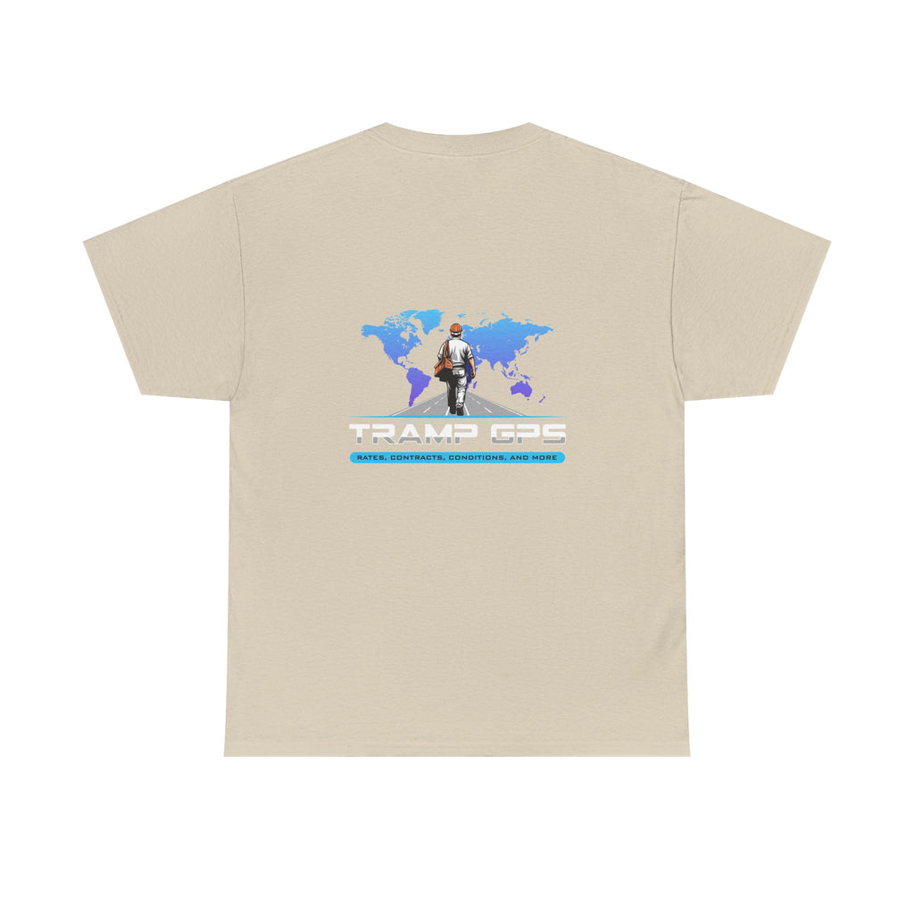 Tramp GPS Graphic Tee — World Map Adventure Travel T-Shirt
