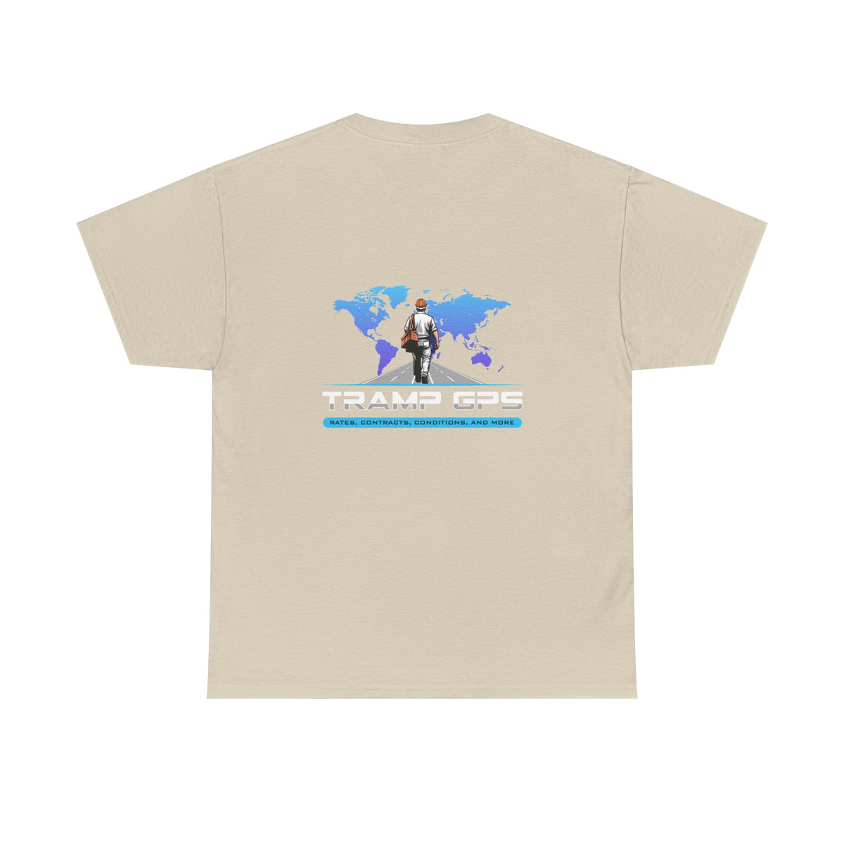 Tramp GPS Graphic Tee — World Map Adventure Travel T-Shirt