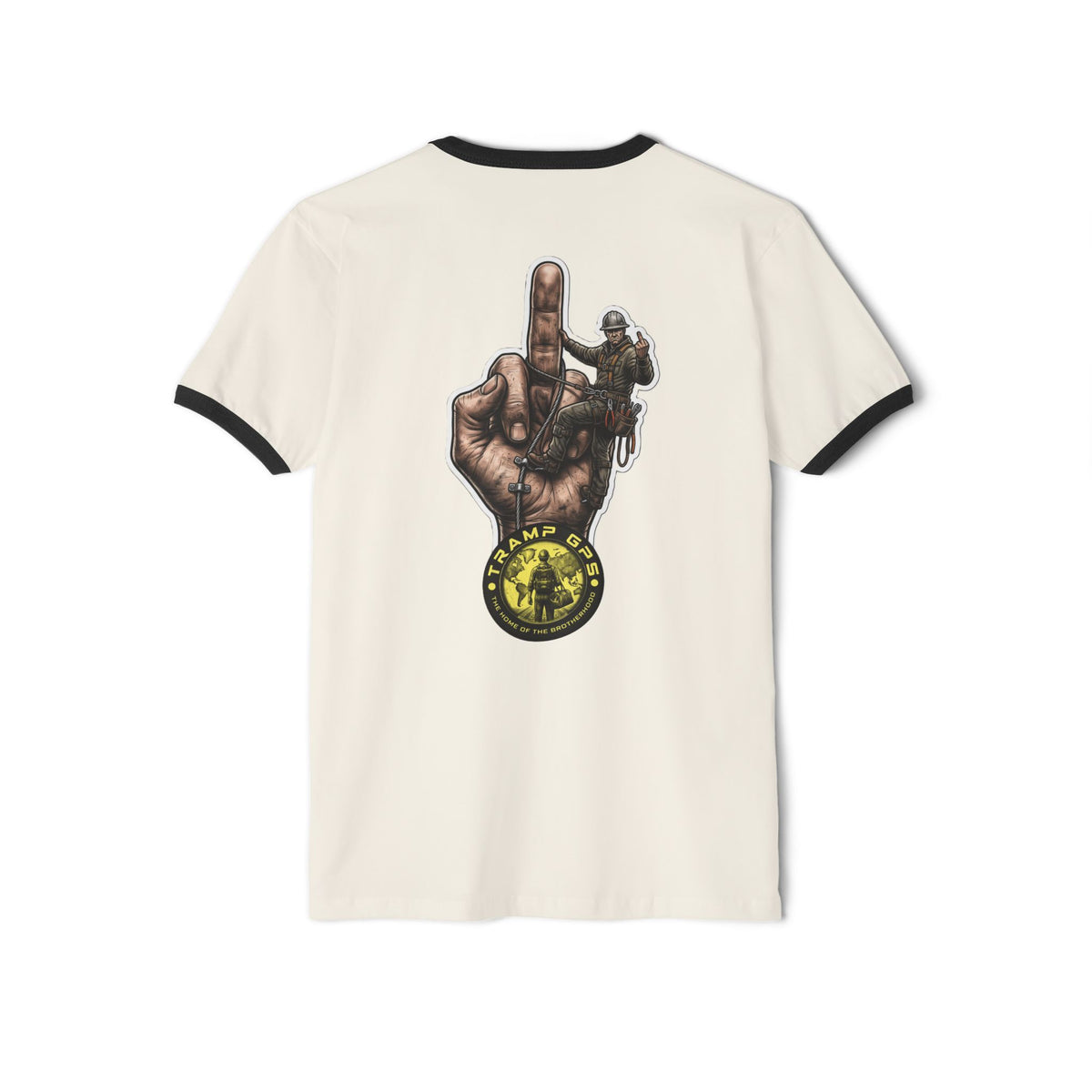 Vintage Rock Hand Graphic Ringer T-Shirt