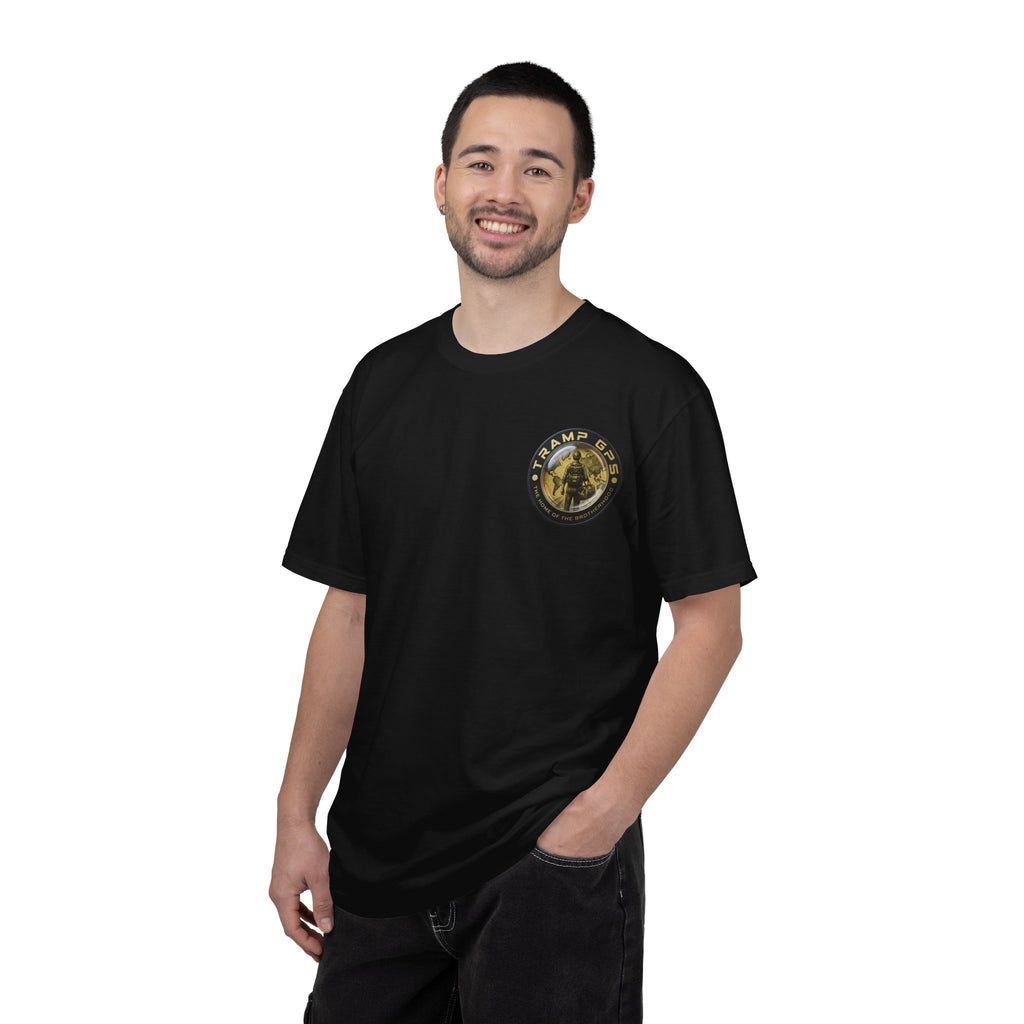 T-Shirt — Tramp GPS 'Home of the Brotherhood' Chest & Back Graphic