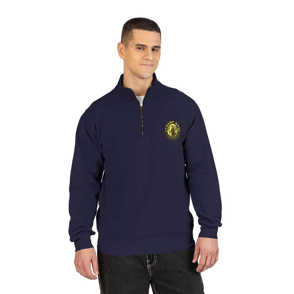 Tramp GPS Quarter-Zip Sweatshirt — Outdoor Explorer Graphic Pullover